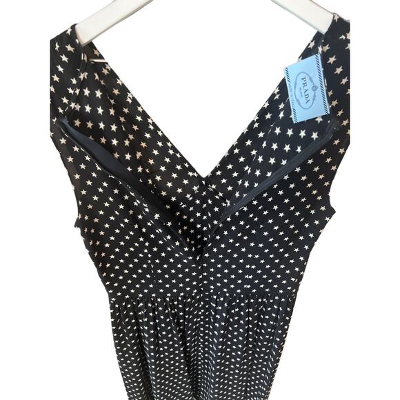 PRADA Dress | Black & White Star Dress - Picture 5 of 13
